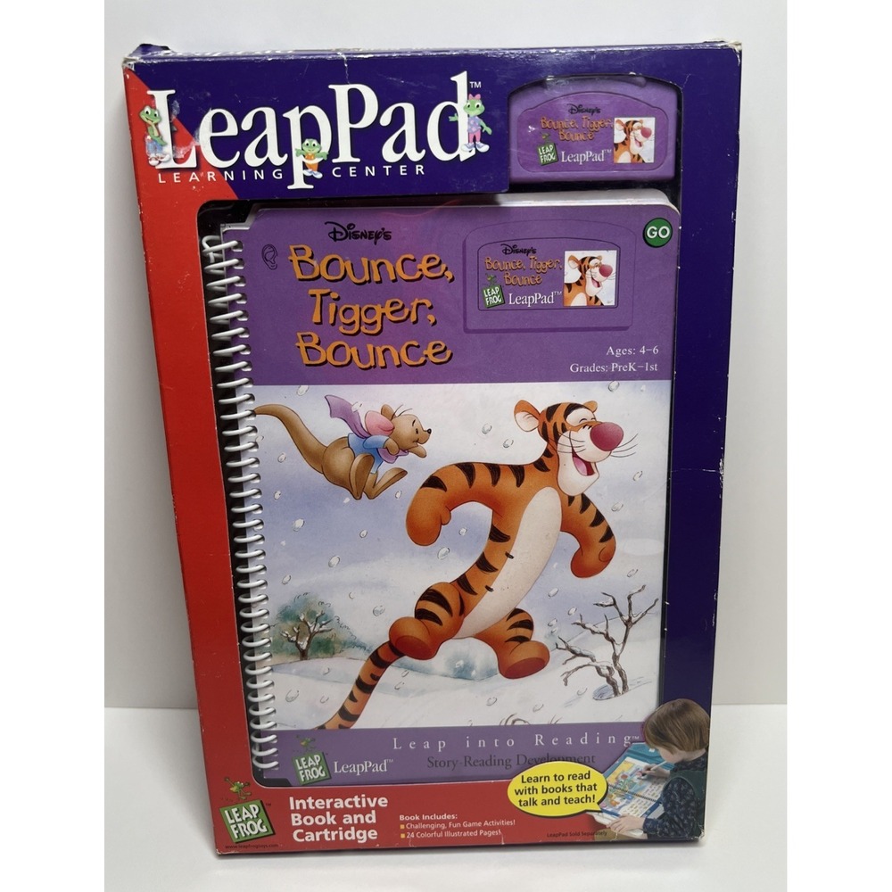 LeapFrog LeapPad Disney Bounce Tigger Bounce Complete Book Cartridge in Box
